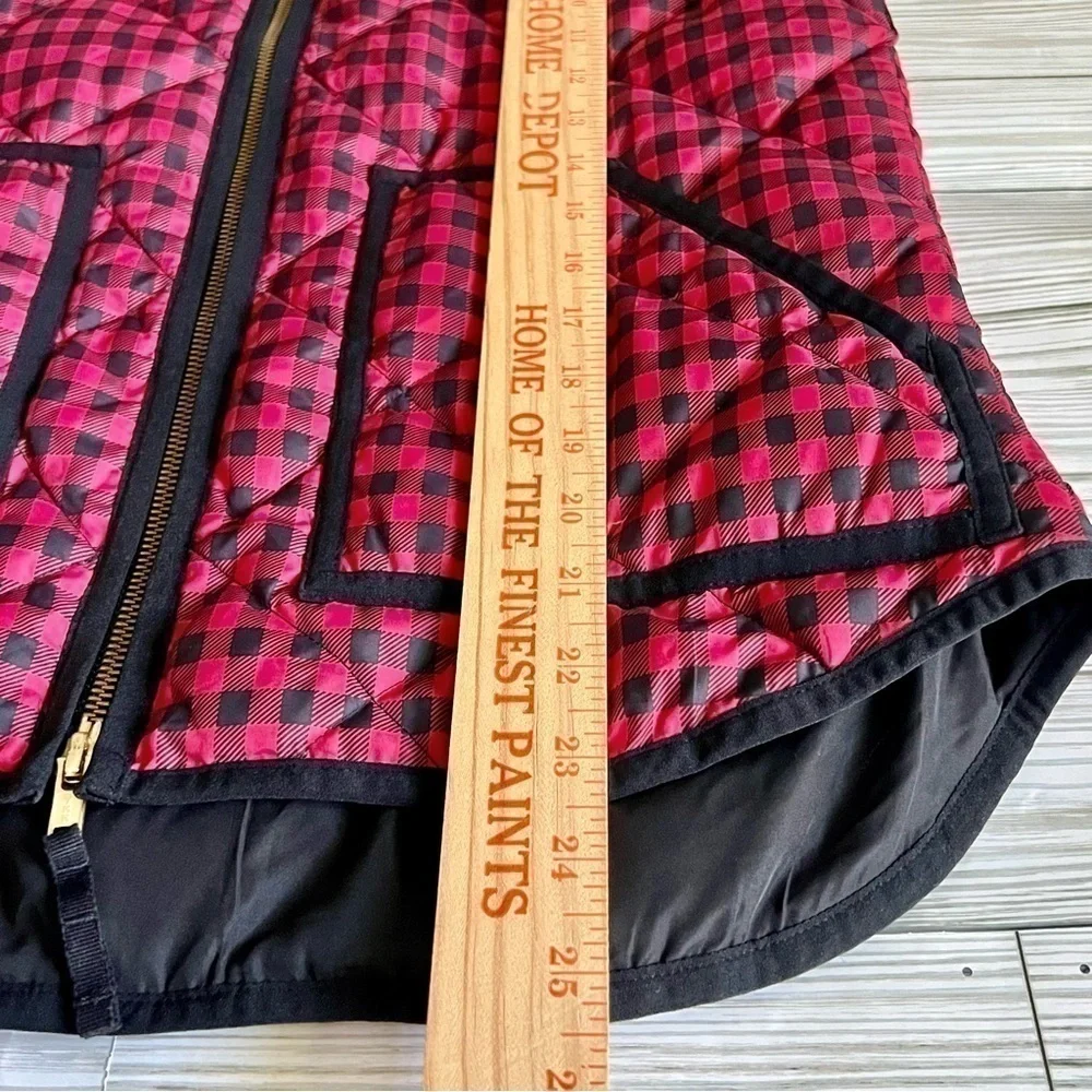 J. CREW Women’s Excursion‎ Gingham Down Puffer Buffalo Vest XS Preppy Lumberjack